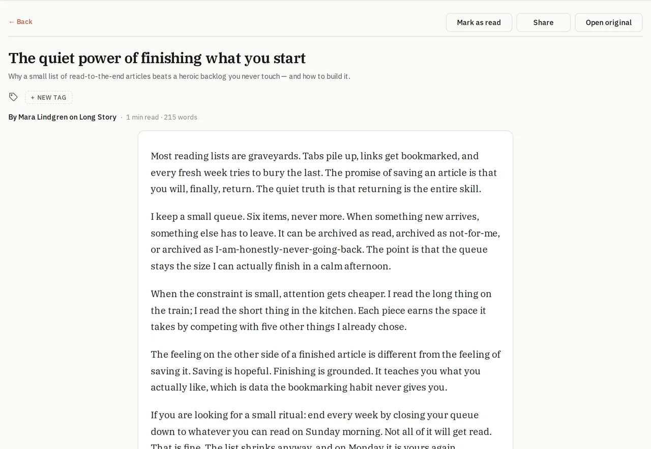 Read without the clutter: Reader spotlight